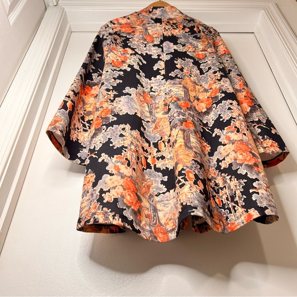 Zara Mock Neck Asian Print Dress - Size S - Picture 7 of 10